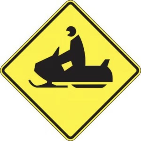 Accuform CROSSING SIGN SNOWMOBILE 30 in  X 30 in  DG FRW724DP